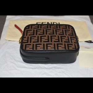 Fendi Embossed Leather Camera Bag